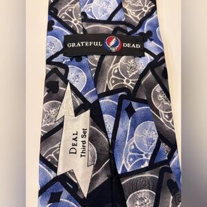 Grateful Dead Deal Third Set Blue and Gray Tie 100% silk.
